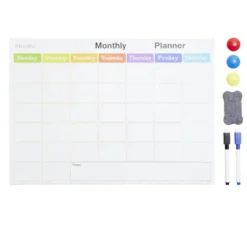 Calendrier mensuel magnétique et 7 accessoires 42x30cm