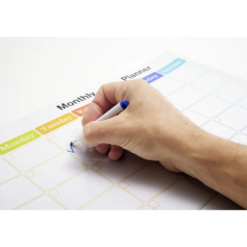 Calendrier mensuel magnétique et 7 accessoires 42x30cm