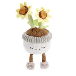 Cale-porte pot de fleur mignon peluche Ø11xH32cm (2 modèles)