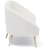 Canapé Joseph curly effet laine bouclée blanc - L137xP69xH79 d