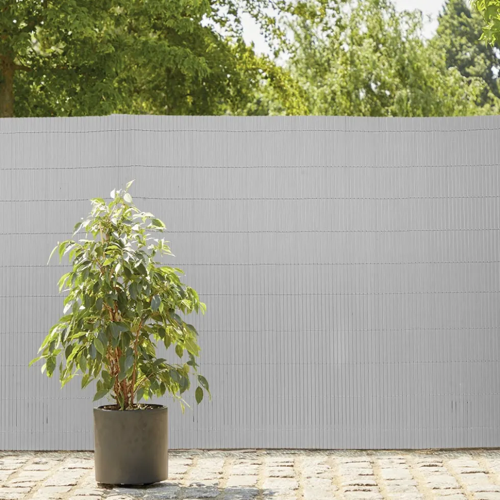 Canisse double face occultation modérée PVC grise 300xH100cm