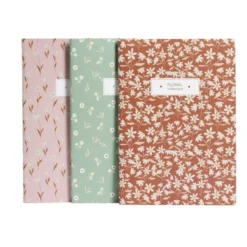 Carnet A5 champêtre à lignes 80 pages x3