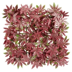 Carré de fleur artificielle mural vert 25x25cm