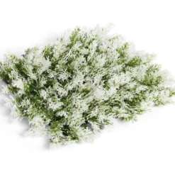 Carré végétal artificiel cyprès vert et blanc 25x25cm clipsable