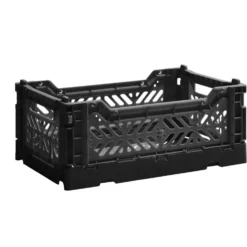 Casier pliable en plastique noir 27x17xH11cm