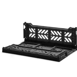 Casier pliable en plastique noir 40x30xH15cm