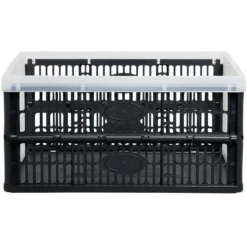 Casier pliant 32L noir et blanc