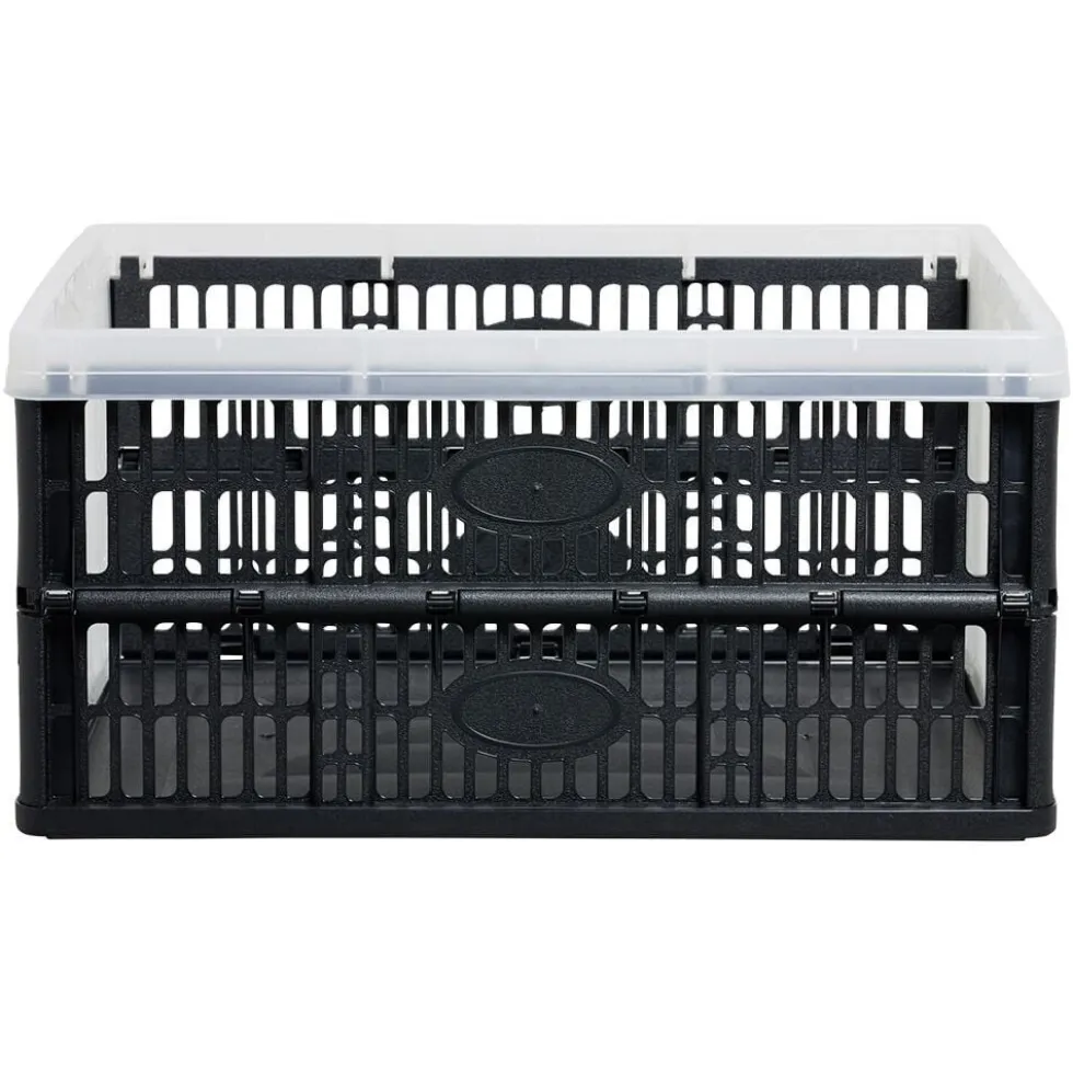 Casier pliant 32L noir et blanc
