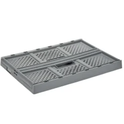Casier pliant 40L plastique gris 54,5x16,5xH27,5m