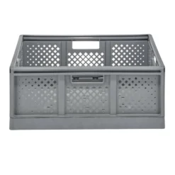 Casier pliant 40L plastique gris 54,5x16,5xH27,5m
