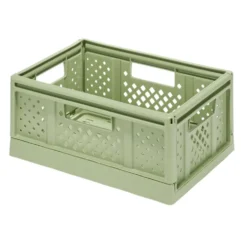 Casier pliant 14L plastique vert 38,5x16,5xH27,5cm