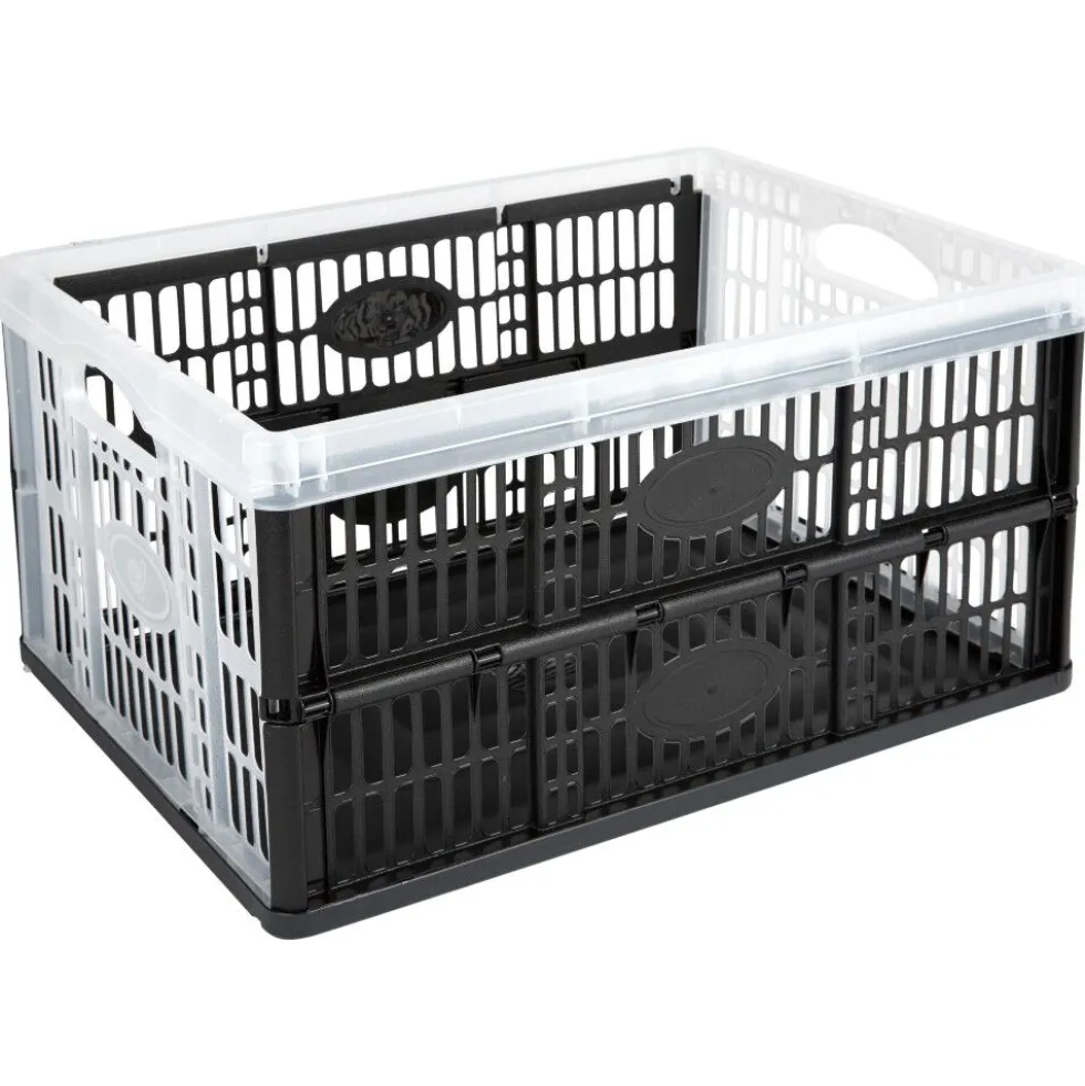 Casier pliant noir et blanc transparent 32 L
