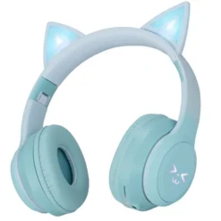 Casque audio enfant oreille chat LED RGB bluetooth USBC et micro (3 modèles)