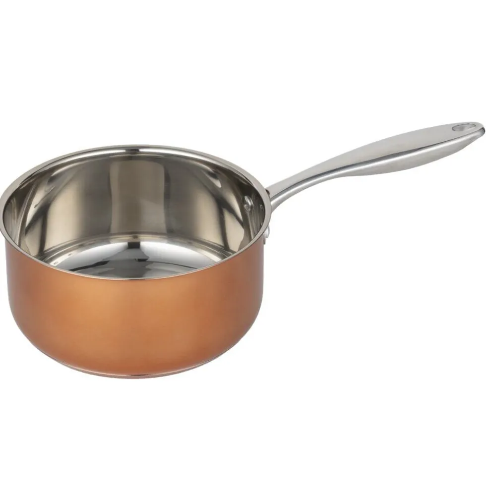 Casserole effet cuivre acier et aluminium tous feux Ø18cm