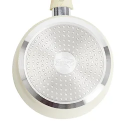 Casserole poignée effet bois aluminium et céramique beige Ø18cm