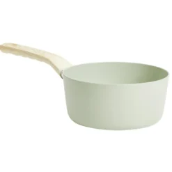 Casserole poignée effet bois aluminium et céramique vert Ø18cm
