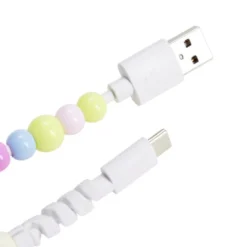 Câble de charge USB vers USB-C x2 fil perles plastique 1m