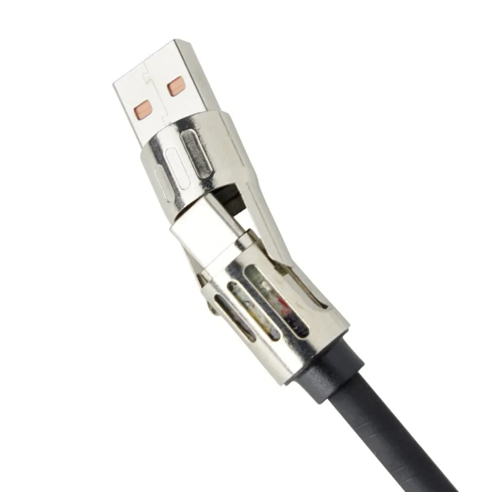Câble lumineux lightning USB USBC 4en1 RGB 1,2m (4 modèles)