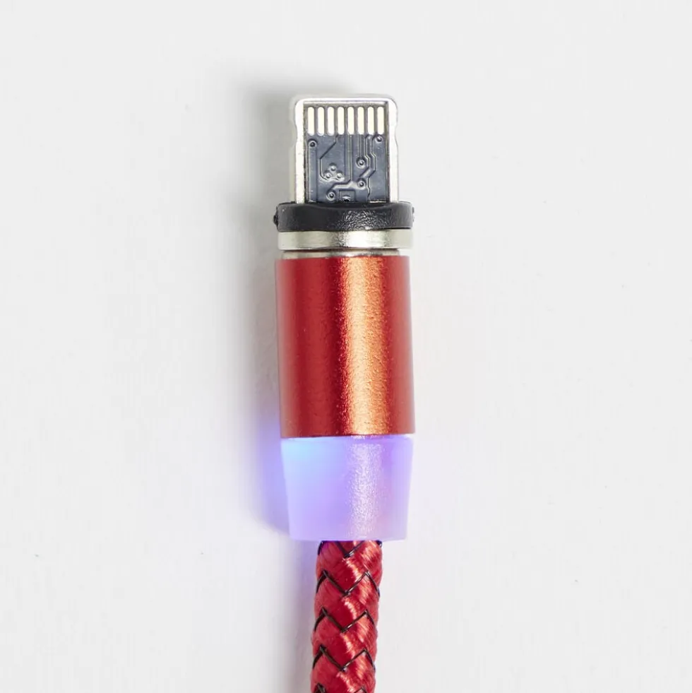 Câble USB magnétique 3en1 USB-C microUSB lightning 1m