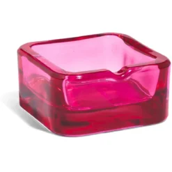 Cendrier carré en verre coloré