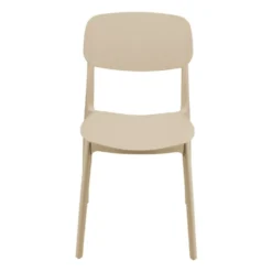 Chaise Ambre polypropylène beige L46xP39xH77cm