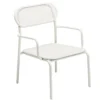 Chaise de jardin basse Faro métal gris clair 56,5x55xh75cm