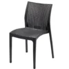 Chaise de jardin basse Sydney plastique gris anthracite 52x48xH81cm