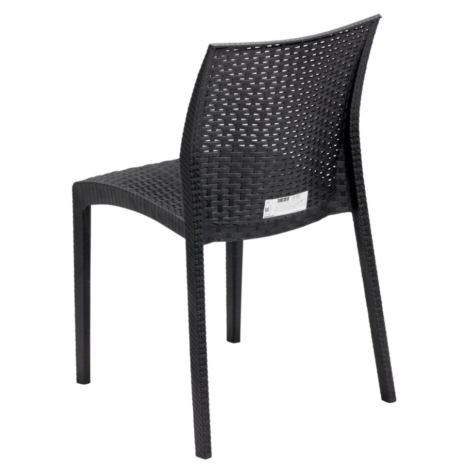 Chaise de jardin basse Sydney plastique gris anthracite 52x48xH81cm