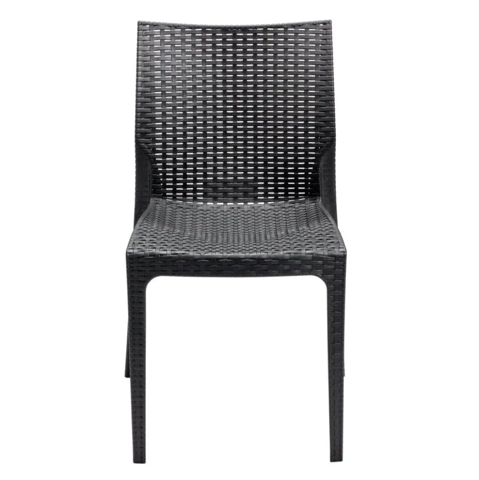 Chaise de jardin basse Sydney plastique gris anthracite 52x48xH81cm