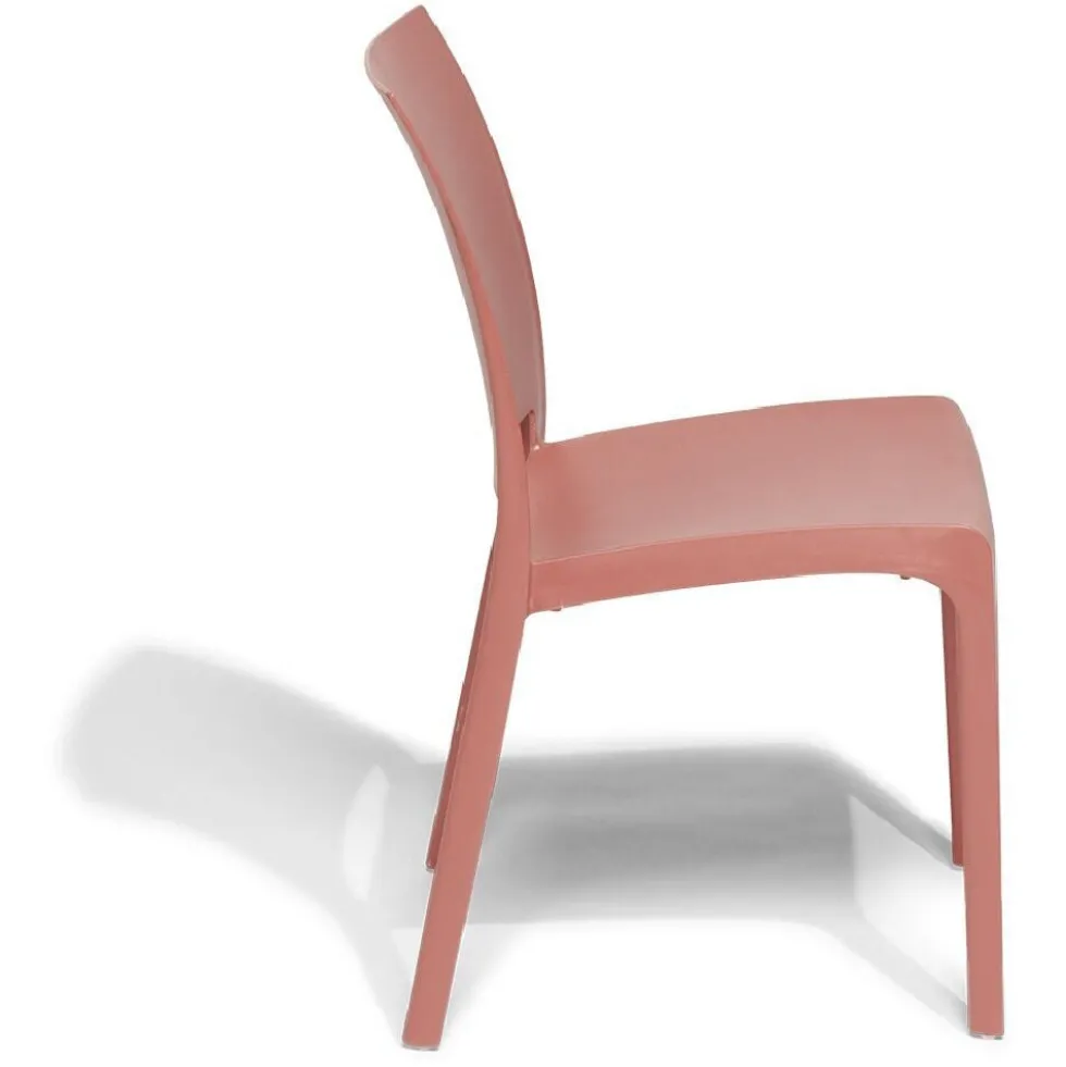 Chaise de jardin en plastique Volga terracotta