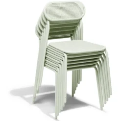 Chaise de jardin Faro empilable métal vert 48x52xH82cm