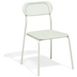 Chaise de jardin Faro empilable métal vert 48x52xH82cm
