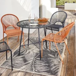 Chaise de jardin filaire Urban orange H86cm