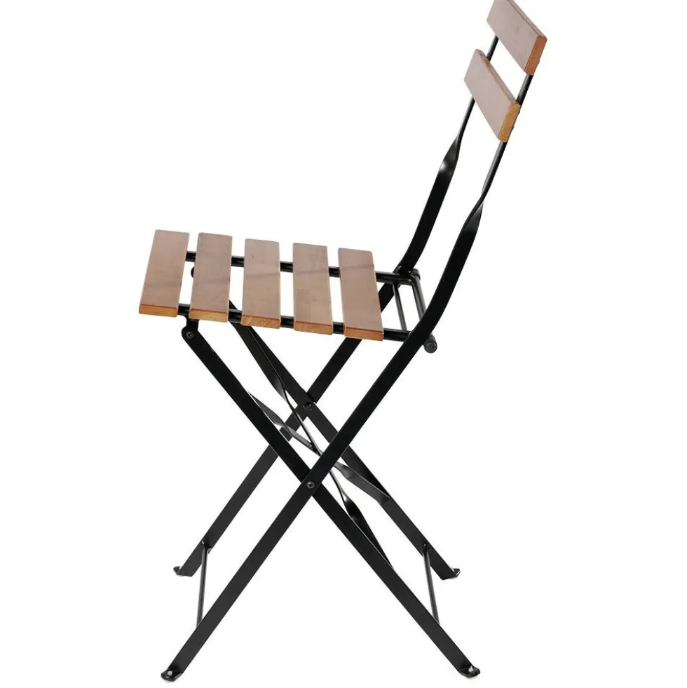 Chaise de jardin pliante Bali métal bois