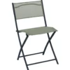 Chaise de jardin pliante London métal textilène vert 45x50xH81cm