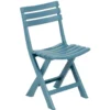 Chaise de jardin pliante Relax plastique bleu