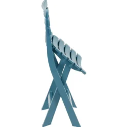 Chaise de jardin pliante Relax plastique bleu