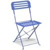 Chaise de jardin pliante Rio acier bleu 41xP46xH81cm