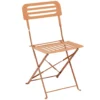 Chaise de jardin pliante Rio acier jaune ocre 41xP46xH81cm