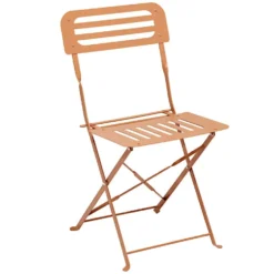 Chaise de jardin pliante Rio acier jaune ocre 41xP46xH81cm