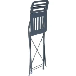 Chaise de jardin Rio pliante métal gris 41x45xH82cm
