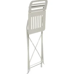 Chaise de jardin Rio pliante métal taupe 41x45xH82cm