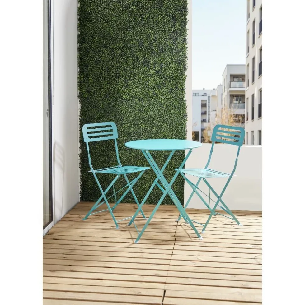 Chaise de jardin Rio pliante métal vert 41x45xH82cm