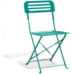 Chaise de jardin Rio pliante métal vert 41x45xH82cm
