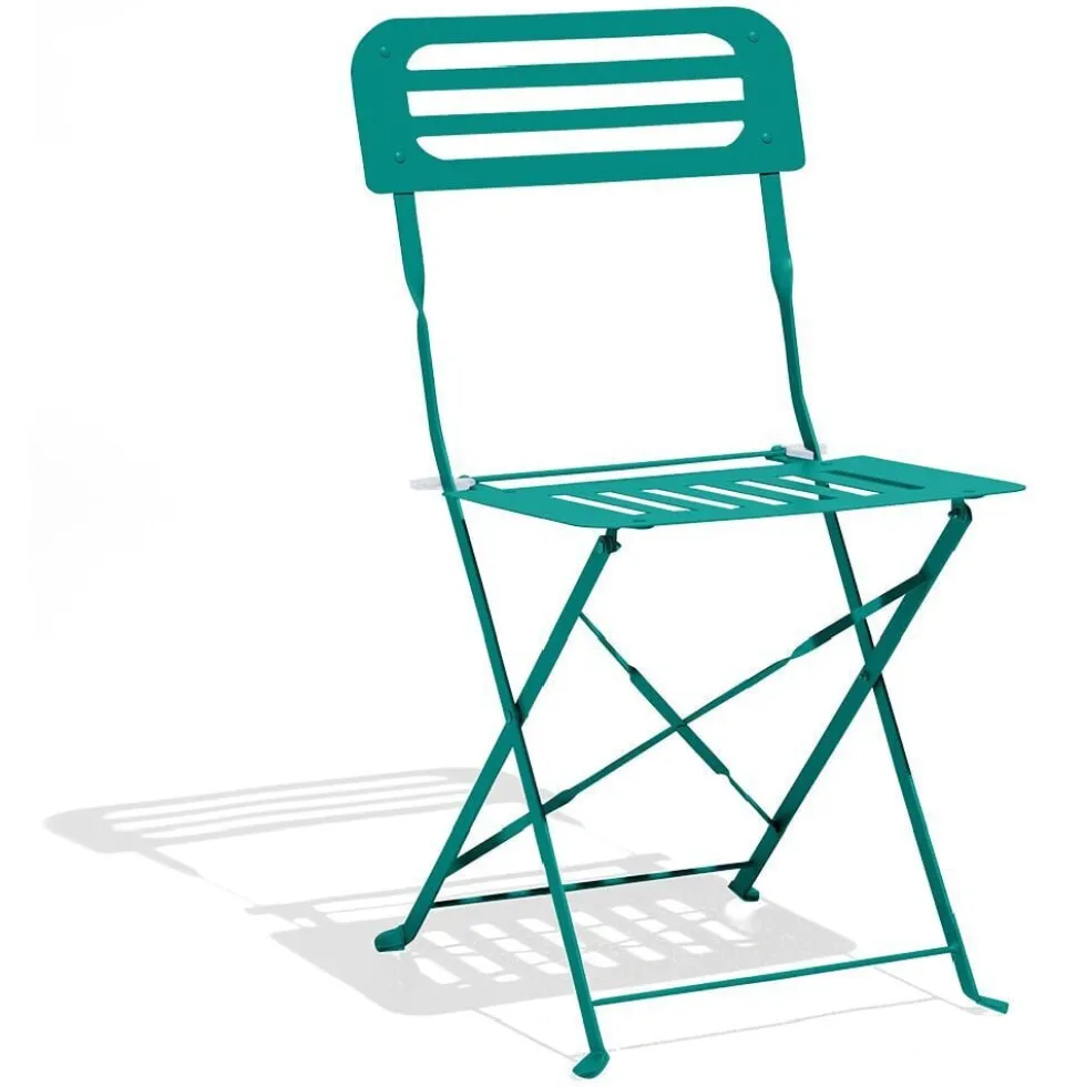 Chaise de jardin Rio pliante métal vert 41x45xH82cm