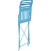 Chaise de jardin Rio pliante métal bleu 41x45xH82cm