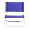 Chaise de plage acier et textilène bleu 44x42xH48cm