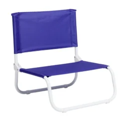 Chaise de plage acier et textilène bleu 44x42xH48cm