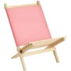 Chaise de plage pliable en bois et coton