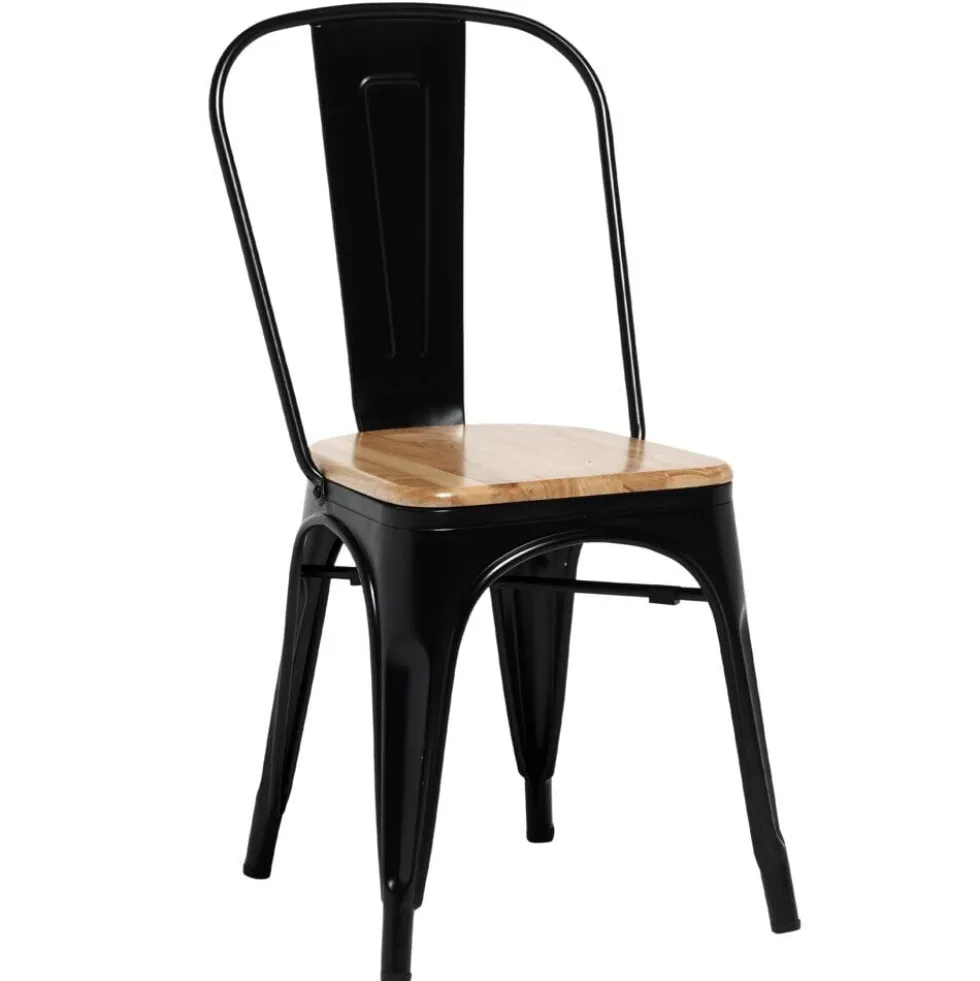 Chaise empilable Fabrik métal et bois